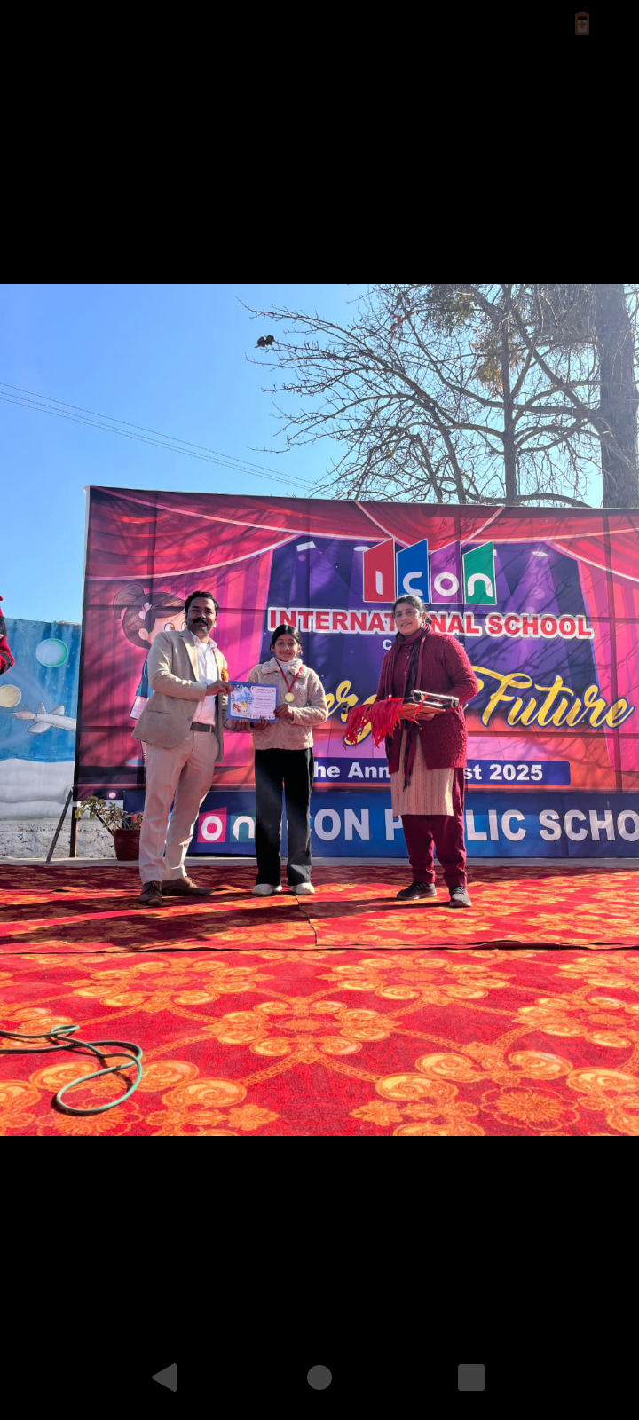 While awarding a young Anchor at Icon international school Pithoragarh