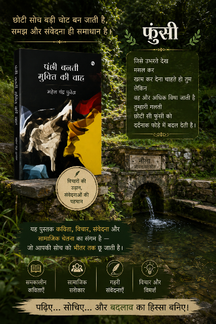 पंक्षी बनती मुक्ति की चाह (कविता संग्रह - महेश चन्द्र पुनेठा) -002