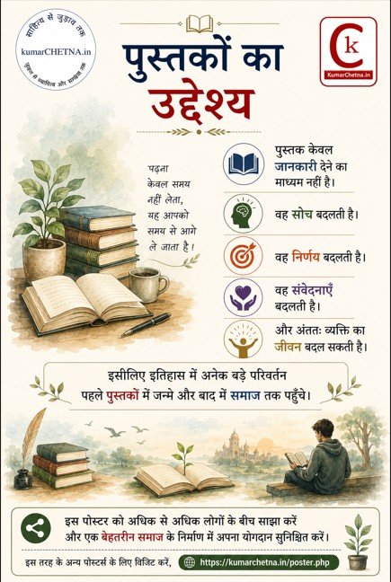 साहित्य पढ़ने के प्रोत्साहन हेतु पोस्टर - 0111