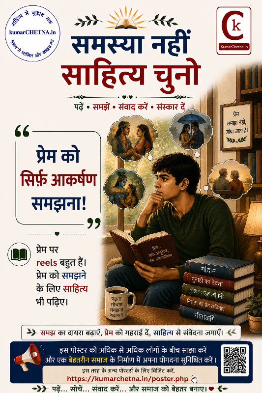 समस्या नहीं साहित्य चुनिये: पोस्टर -02