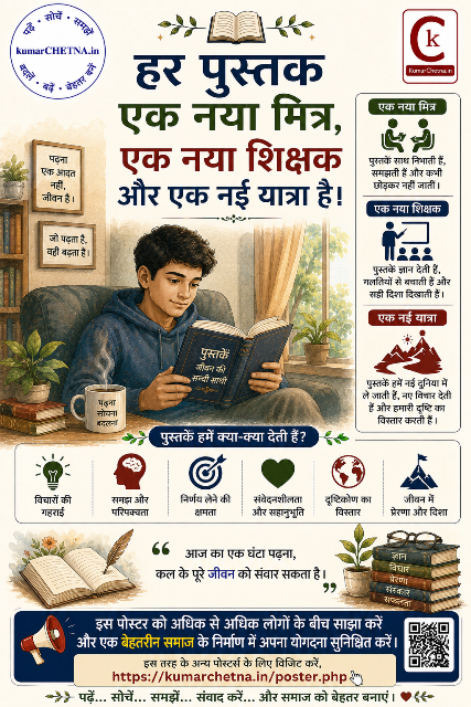 साहित्यिक पुस्तकें पढ़ने की संस्कृति पोस्टर - 008