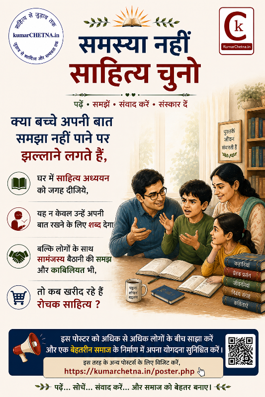 समस्या नहीं साहित्य चुनिये: पोस्टर - 001