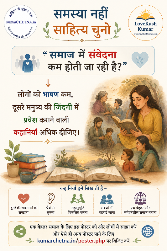 समस्या नहीं साहित्य चुनिये: पोस्टर -21