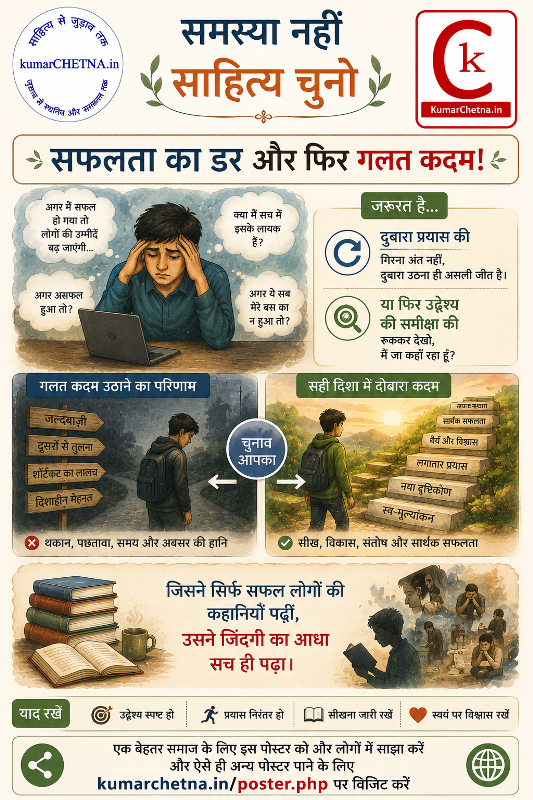 समस्या नहीं साहित्य चुनिये: पोस्टर -03