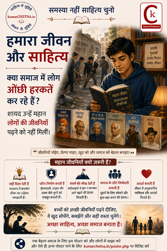 जीवन और साहित्य: पोस्टर- 08