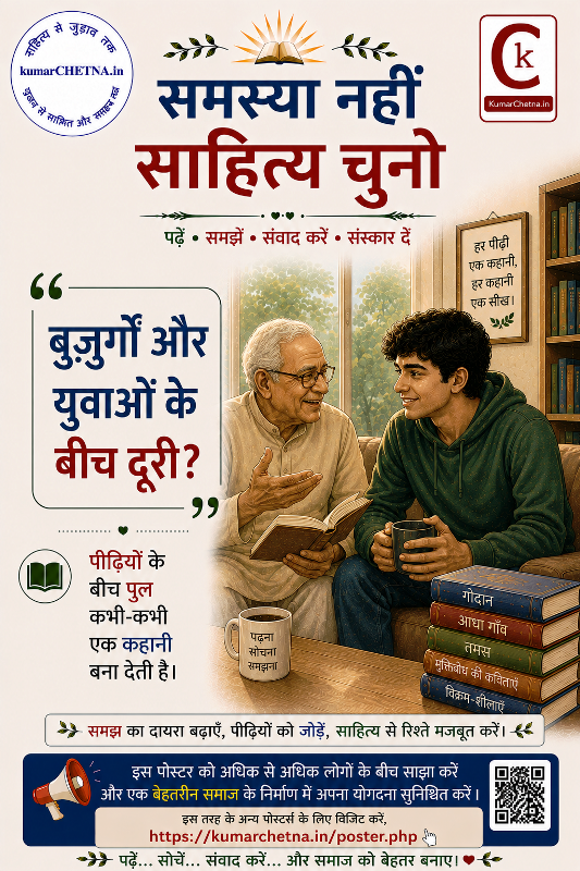 समस्या नहीं साहित्य चुनिये: पोस्टर -04