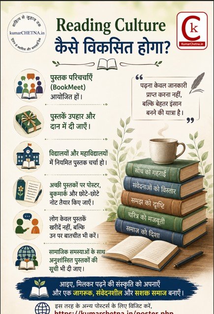 साहित्य पढ़ने के प्रोत्साहन हेतु पोस्टर - 009