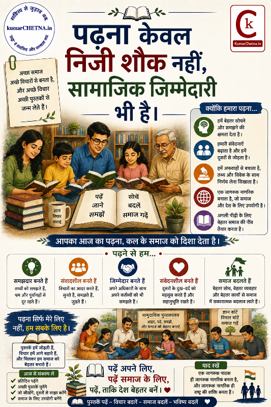 साहित्यिक पुस्तकें पढ़ने  की संस्कृति  पोस्टर - 010