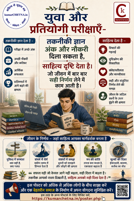 साहित्यिक पुस्तकें और प्रतियोगी युवा, पोस्टर - 003