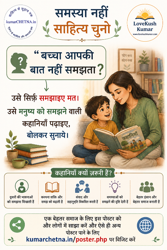 समस्या नहीं साहित्य चुनिये: पोस्टर -20