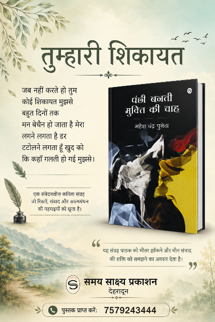 पंक्षी बनती मुक्ति की चाह (कविता संग्रह - महेश चन्द्र पुनेठा) - 001